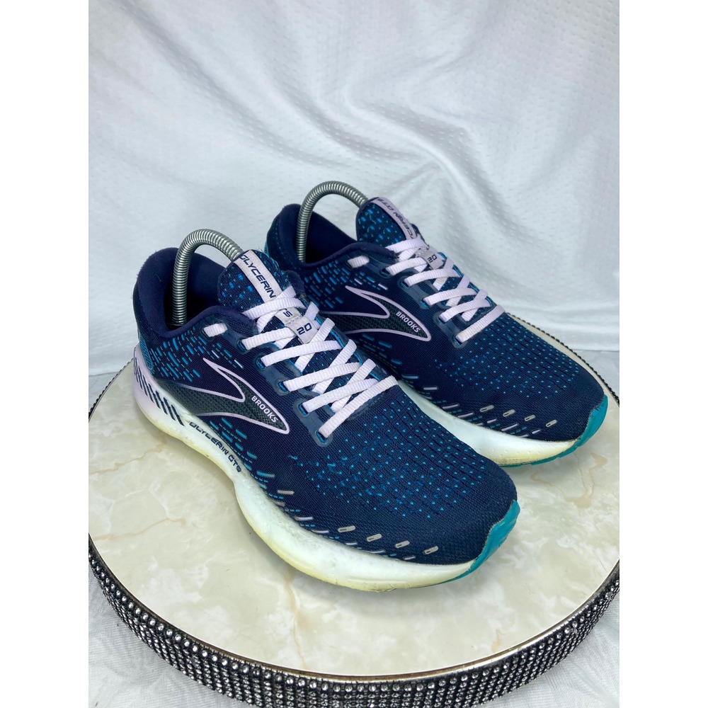 Brooks Women's Navy and Teal Running Shoes